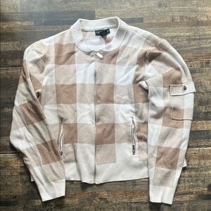 Cynthia Rowley Cream and Tan Sweater